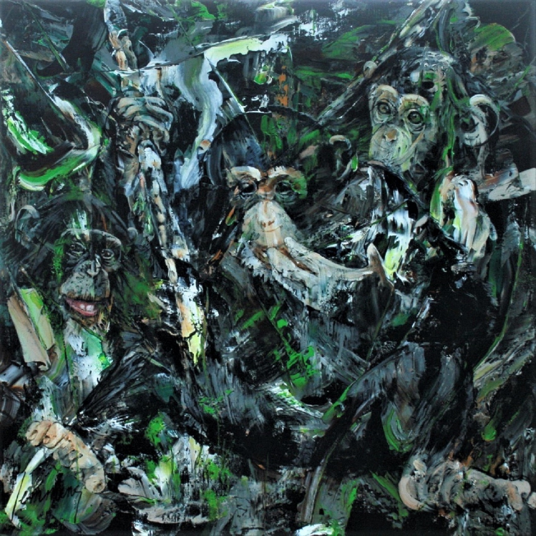 Monkeys in the broom